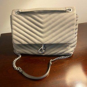 Rebecca Minkoff Grey Edie Flap Shoulder Bag
